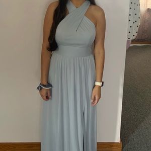 David’s bridal Halter long bridesmaid dress